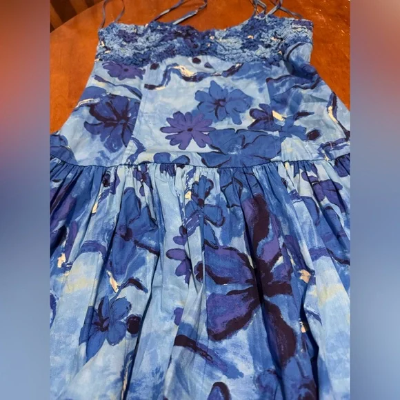 Moon River Shirred Drop-Waist Midi Dress Size Medium - Picture 11 of 14